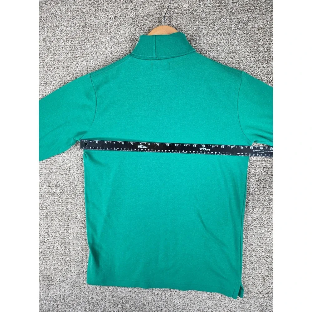 Vintage Polo Ralph Lauren Mens XL Green Mock Neck Long Sleeve Shirt Base Layer